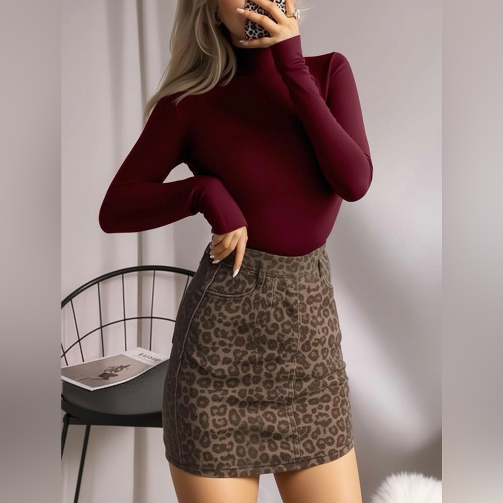 Mangopop Mock Turtle Neck Bodysuit